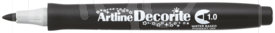 Pennarello Decorite, Marcatore a Punta Media, Tratto mm 1, Vari Colori e Confezioni, nero