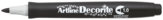 Pennarello Decorite, Marcatore a Punta Media, Tratto mm 1, Vari Colori e Confezioni, nero