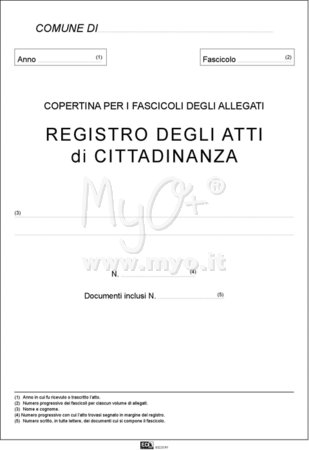 CONSERVAZIONE DEGLI ATTI DI CITTADINANZA - (CONF. DA 25 PZ.)