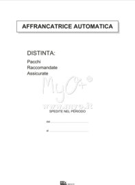 DISTINTA DELLE ASSICURATE, DEI PACCHI E DELLE RACCOMANDATE (PER AFFRANCATRICE AUTOMATICA), 098916