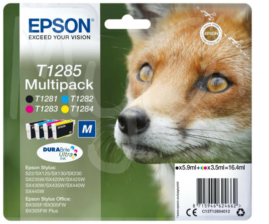 Epson Fox T1285 Cartuccia D'inchiostro 1 pezzo(i) Originale Nero, Ciano, Magenta, Giallo