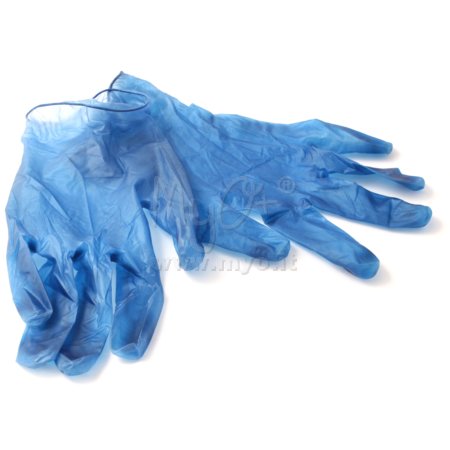 Guanti blu in vinile - Detectable