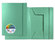 Cartella Garda a 3 Lembi con Elastico, in Polipropilene, Disponibile in vari colori, verde chiaro