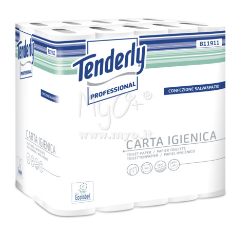Carta Igienica Compatta, 100% Pura Cellulosa, 30 Rotoli