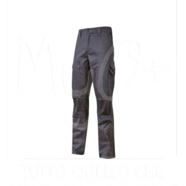 Pantalone da Lavoro in Cotone Elasticizzato Guapo, Grigio