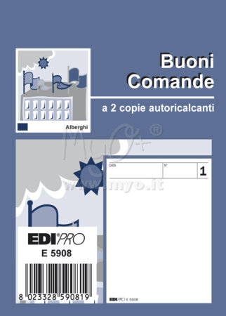 Blocco Buoni Comande, 25x2 Copie, Vari Formati