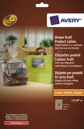 Etichette Carta Kraft e Lino, Disponibili in Diversi Formati