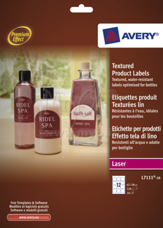 Etichette Carta Kraft e Lino, Disponibili in Diversi Formati