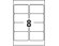 Etichette Bianche in Carta Riciclata, Disponibili in Diversi Formati, mm 99,1x67,7