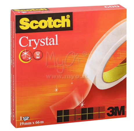 Crystal 600, Nastro Adesivo Trasparente, Vari Formati