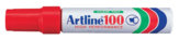 Pennarello Artline 100, Indelebile, Punta Maxi a Scalpello, rosso