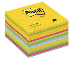 Post-it® Cubi, Blocco da 450 Foglietti, 76 x 76 mm, ultra color