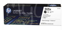 Cartuccia Toner Originale 305X, 2 Pezzi Nero, Codice Originale CE410XD, 0A4580